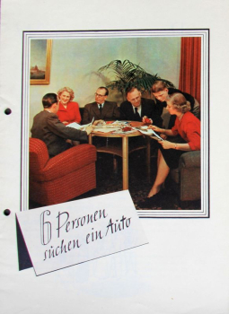 Borgward Modelprogram 1951 "Sechs Personen suchen ein Auto" Carbrochure (10025)